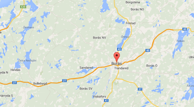 Karta över Borås med omnejd