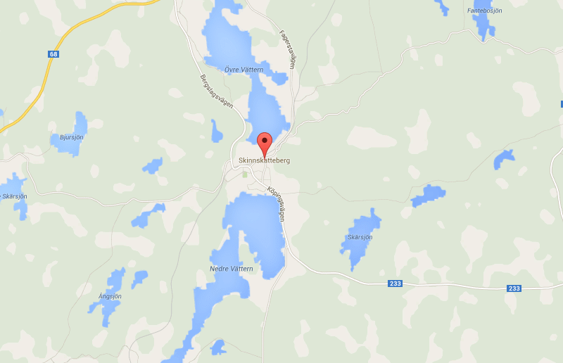 Karta över Skinnskatteberg