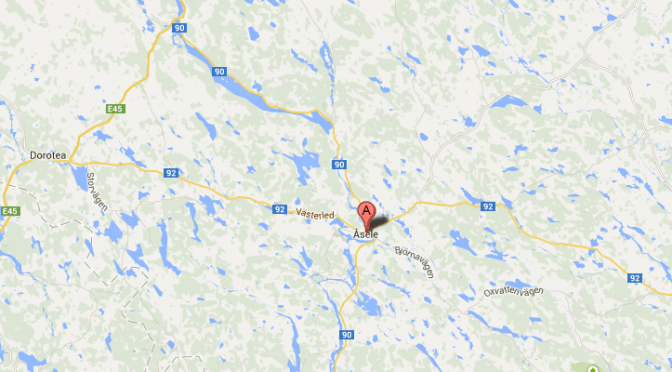 karta på Åsele kommun